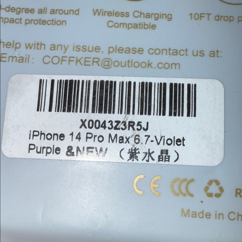 Coffker Purple Shockproof iPhone 14 Pro Max Case with Accessories - Picture 10 of 13